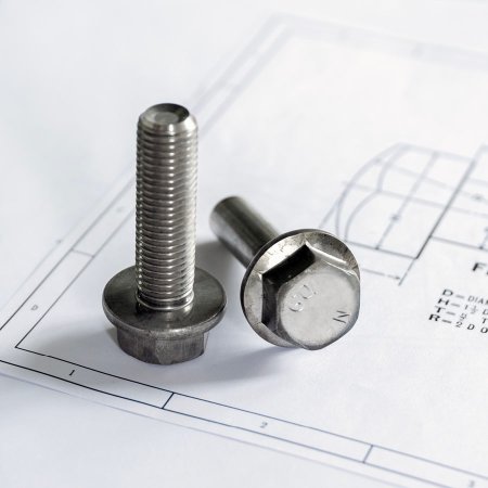 Customized metal screw, indicating a case study from the manufacturing industry